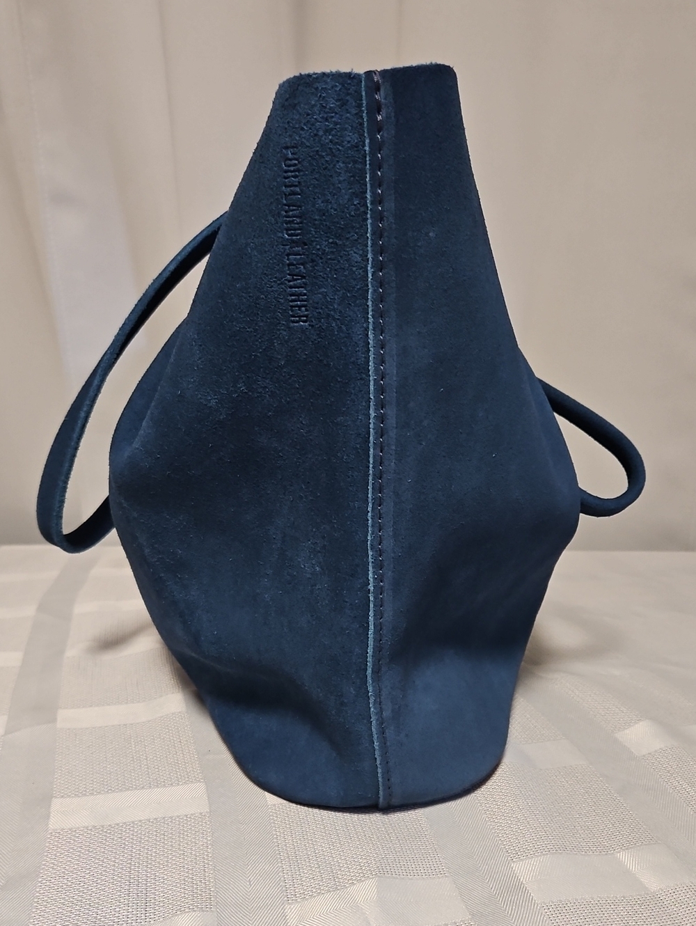 Portland Leather OS Devan - Mariner Blue Suede - Picture 4 of 8